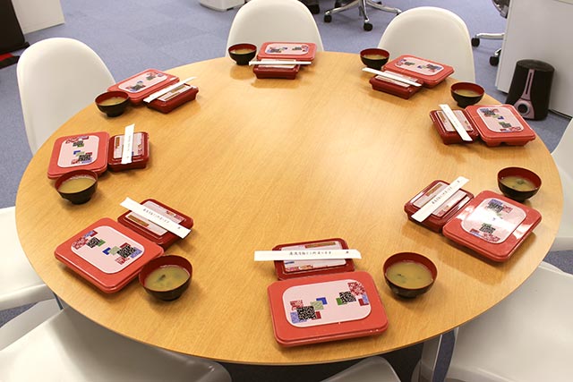 Bentos delivered at lunchtime every day.They also come with hot miso soup