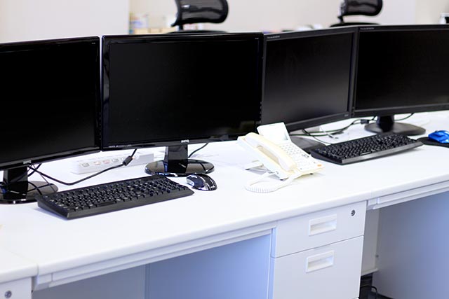 The Systems Development Department employs 24-inch dual monitors