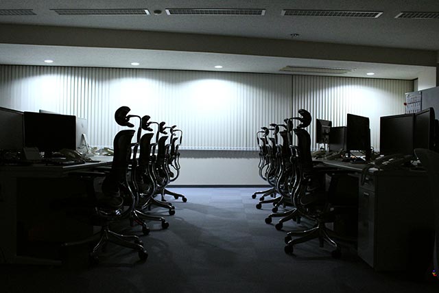 Every Wednesday night the office is quiet