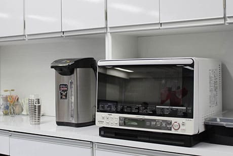 最新の大型電子レンジも用意してあります