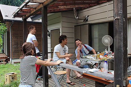 夏にはバーベキュー